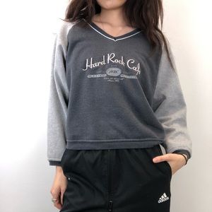HARD ROCK CAFE VNECK CREW SWEATER